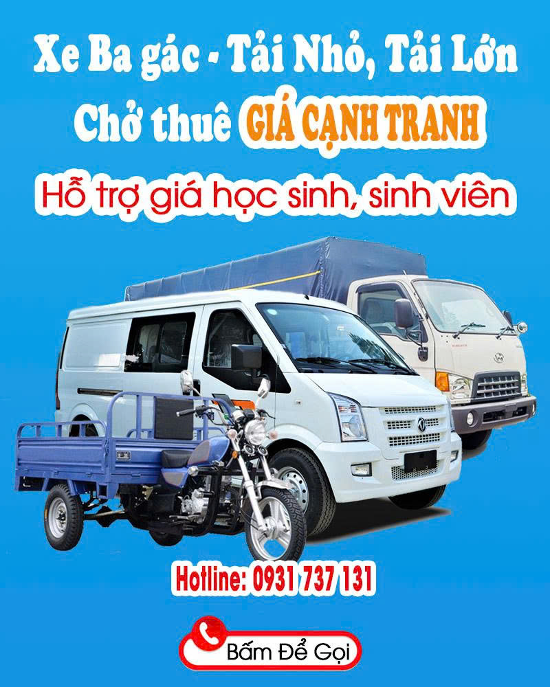 xe ba gác chở thuê